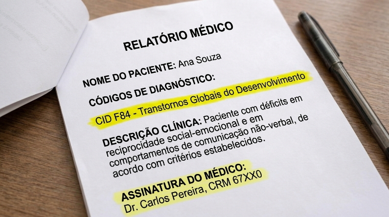 relatório médico atualizadas com o código CID F84. Elas mantêm o mesmo estilo documental e profissional